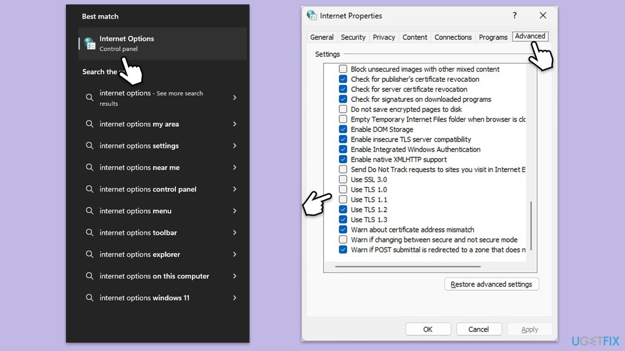 How to fix microsoft teams error 0xcaa80000 in windows enable tls copy