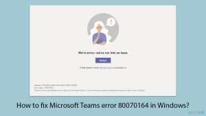 How to fix microsoft teams error 80070164 in windows copy