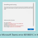 How to fix microsoft teams error 8018001c in windows copy