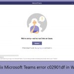 How to fix microsoft teams error c02901df in windows