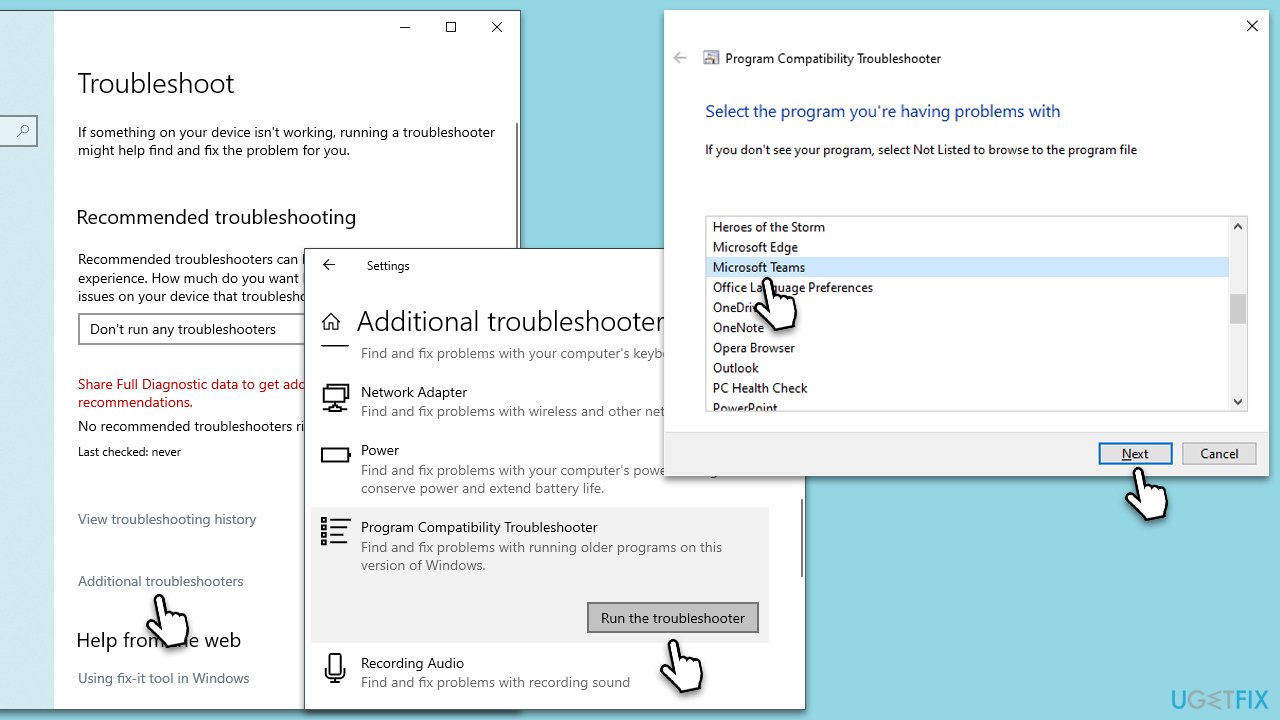 Run compatibility troubleshooter