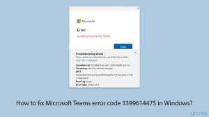 How to fix microsoft teams error code 3399614475 in windows copy