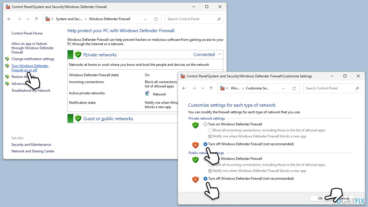 How to fix microsoft teams error code 80284001 in windows disable firewall