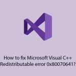 How to fix microsoft visual c olusplus redistributable error 0x80070641 copy