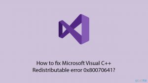 How to fix microsoft visual c olusplus redistributable error 0x80070641 copy