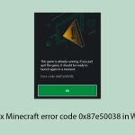 How to fix minecraft error code 0x87e50038 in windows copy