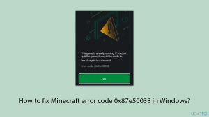 How to fix minecraft error code 0x87e50038 in windows copy