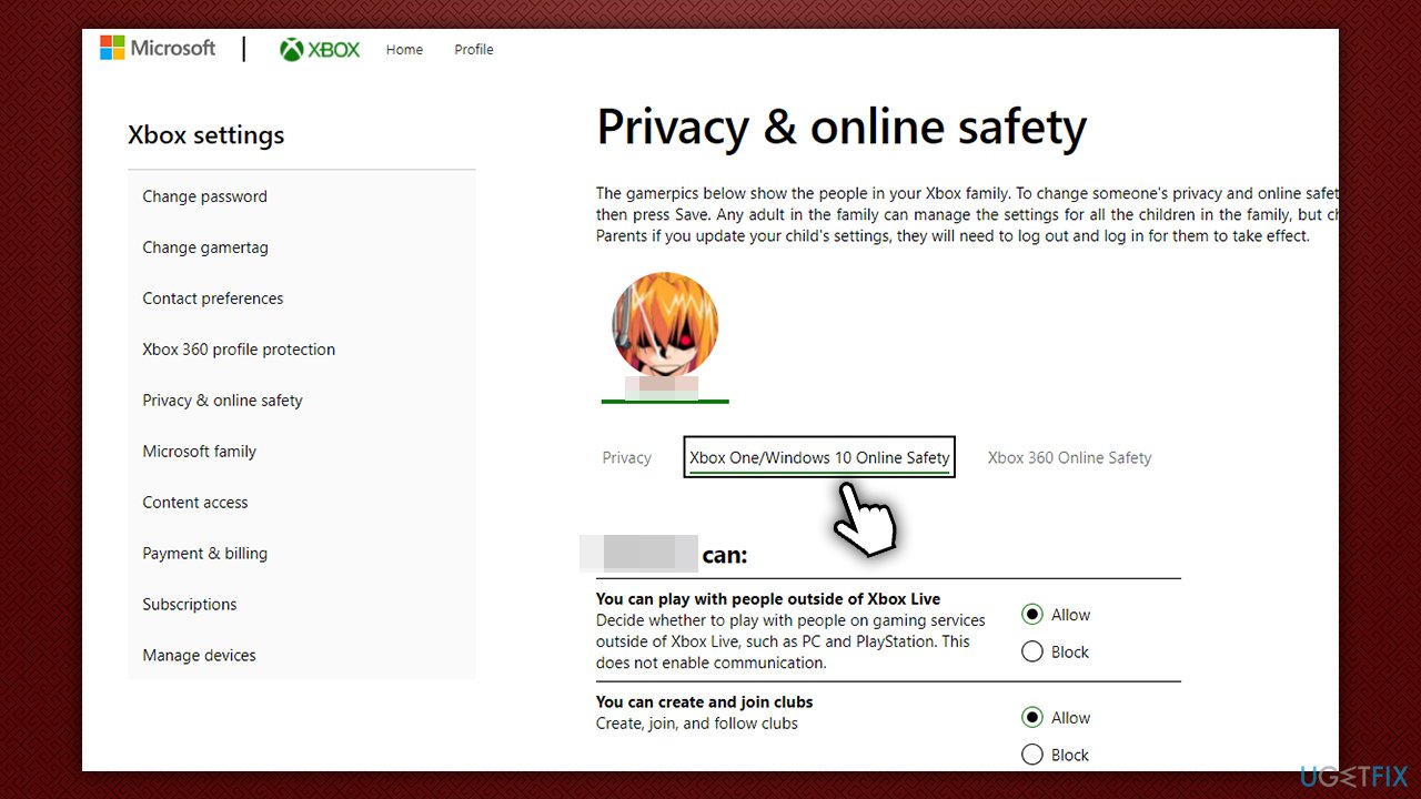 Xbox Windows 10 Online Safety