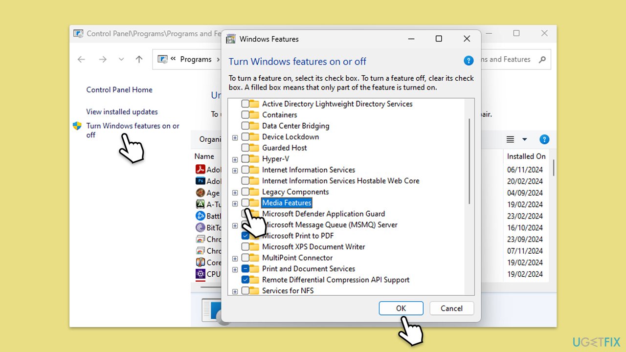 How to fix missing codec error 0xc004f011 in windows reinstall media features copy