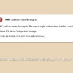 How to fix mmc could not create the snap in error in windows