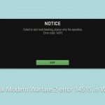 How to fix modern warfare 2 error 14515 in windows