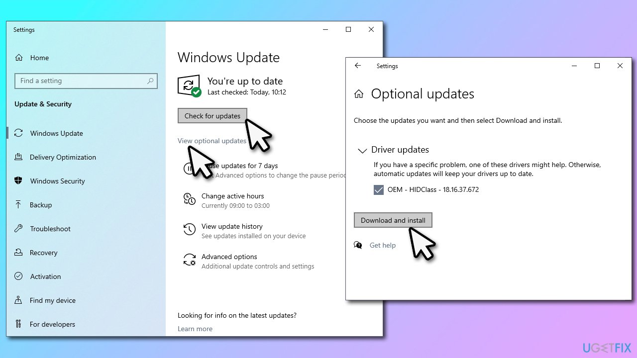Install all optional Windows updates