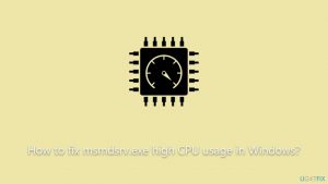 How to fix msmdsrv exe high cpu usage in windows