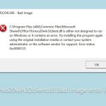How to fix mso20win32client dll bad image error in windows