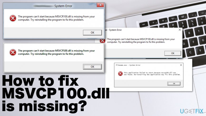 MSVCP100.dll is missing error