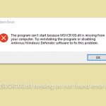 How to fix msvcr100 dll missing on not found error in windows