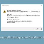 How to fix msvcrt dll missing or not found error in windows