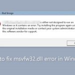 How to fix msvfw32 dll error in windows