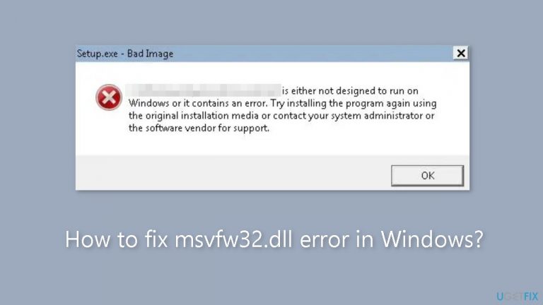 How to fix msvfw32.dll error in Windows?
