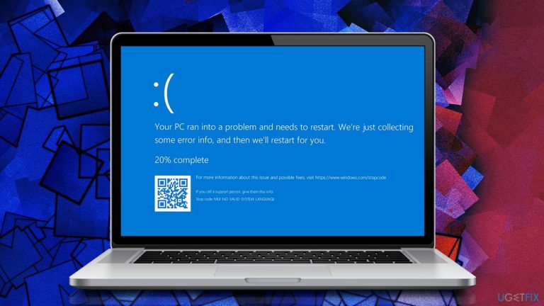How to fix MUI NO SYSTEM LANGUAGE BSOD in Windows?
