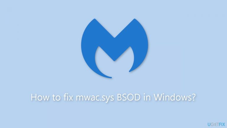 How to fix mwac.sys BSOD in Windows?