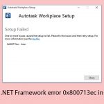 How to fix net framework error 0x800713ec in windows copy