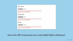 How to fix net framework error code 0x80072ee6 in windows copy