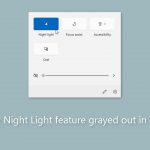 How to fix night light feature grayed out in windows