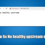 How to fix no healthy upstream error browser ebay vmware