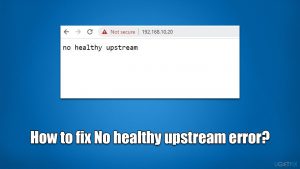 How to fix no healthy upstream error browser ebay vmware