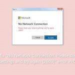 How to fix no network connection please check your network settings and try again 2603 error in onedrive