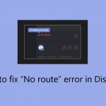 How to fix no route error in discord