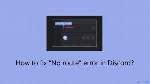 How to fix no route error in discord