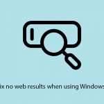 How to fix no web results when using windows search copy