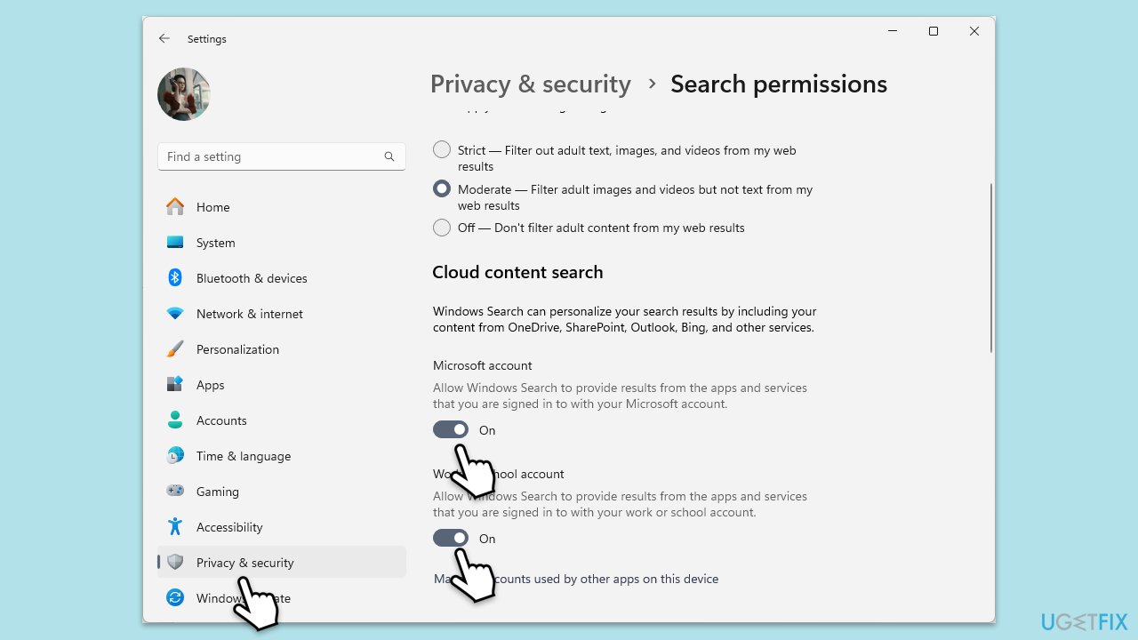 How to fix no web results when using windows search enable cloud content search copy