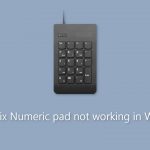How to fix numeric pad not working in windows