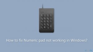 How to fix Numeric pad not working in Windows?