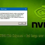 How to fix nvidia web helper exe bad image error on windows