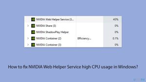How to fix nvidia web helper service high cpu usage in windows copy