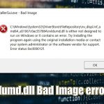 How to fix nvldumd dll bad image error in windows