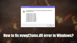 How to fix nvwgf2umx dll error in windows