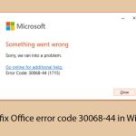 How to fix office error code 30068 44 in windows copy