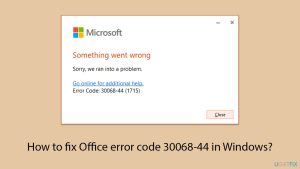 How to fix office error code 30068 44 in windows copy