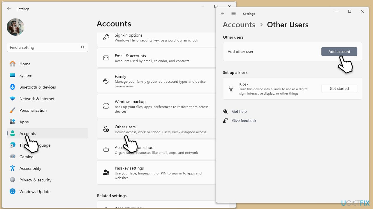 How to fix office installation error 0 1011 in windows create new user account