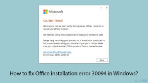 How to fix office installation error 30094 in windows copy