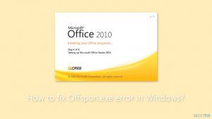 How to fix offspon exe error in windows