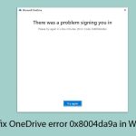 How to fix onedrive error 0x8004da9a in windows copy