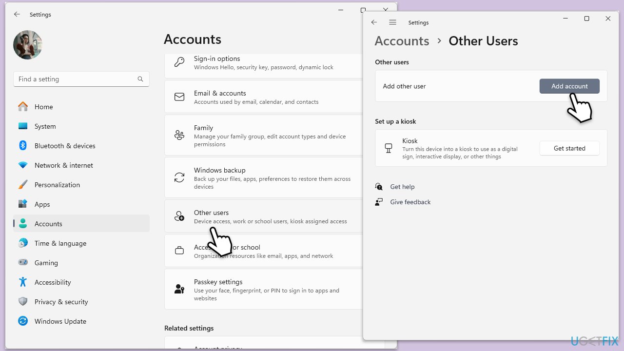 How to fix onedrive error 0x8004de20 in windows create new user account