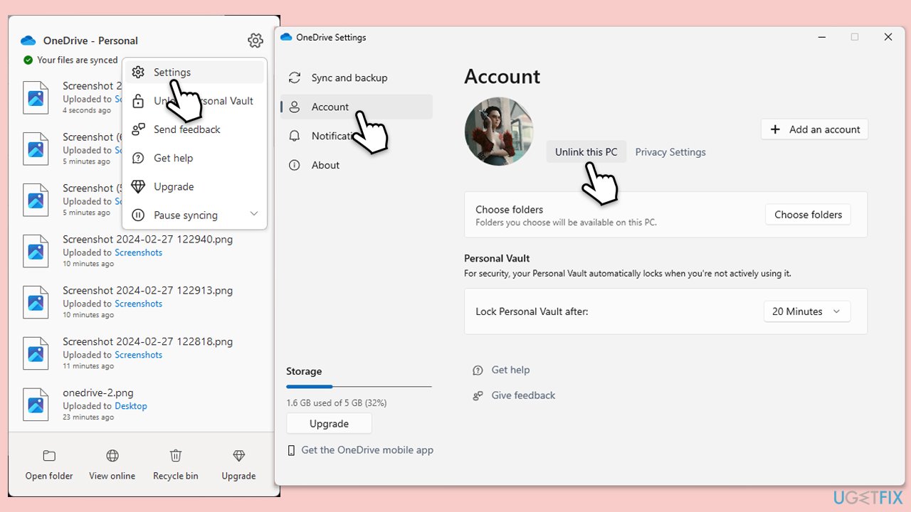 How to fix onedrive error 0x8004de81 in windows relink account copy
