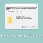 How to fix onedrive error 0x8007018b in windows